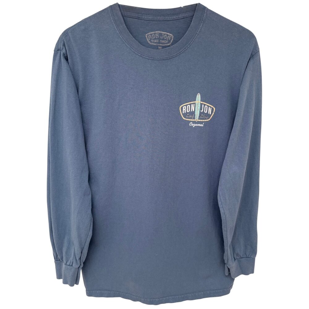 Ron Jon Surf Shop T-Shirt Men's M Blue Multicolor Cozumel Tee Surfboard